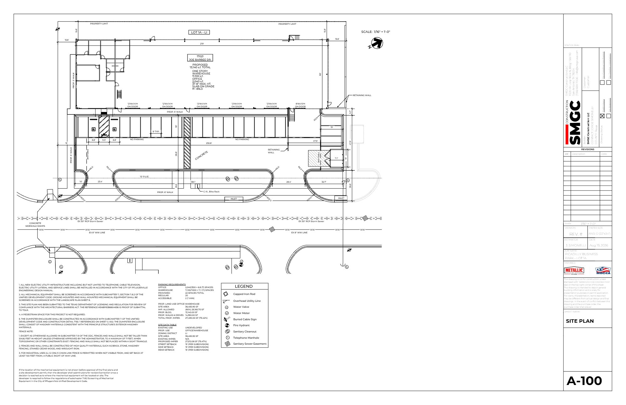 PICA 1 — Site Plan